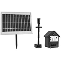 Los mejores  - blumfeldt Wasserwerk 500 Black Edition - Bomba de Agua Solar para estanques- Panel Solar 5W- Flujo 500l-h- Proyección de…